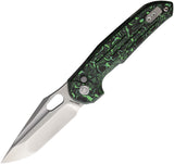 Vosteed Thunderbird Trek Lock Green & Black Cloud Carbon Fiber Folding M390 Knife A0311