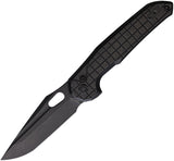 Vosteed Thunderbird Trek Lock Black Titanium Folding Elmax Pocket Knife A0312