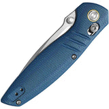 Vosteed Corsair Crossbar Lock Blue Micarta Folding Nitro-V Pocket Knife CSNWML