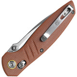 Vosteed Corsair Crossbar Lock Brown Micarta Folding Nitro-V Pocket Knife CSNWMZ