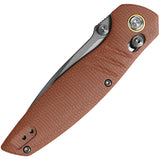 Vosteed Corsair Crossbar Lock Brown Micarta Folding Nitro-V Pocket Knife CSNWMZ