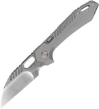 Vosteed RSKAOS Top Linerlock Gray & Silver Folding M390 Pocket Knife MHET2