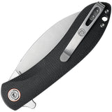 Vosteed Nightshade LT Linerlock Black Micarta Folding Nitro-V Knife NSNTMK