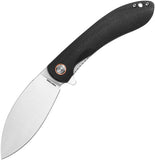 Vosteed Nightshade LT Linerlock Black Micarta Folding Nitro-V Knife NSNTMK