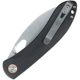 Vosteed Nightshade TH Linerlock Black Micarta Folding SW Nitro-V Knife NSTHNWMK