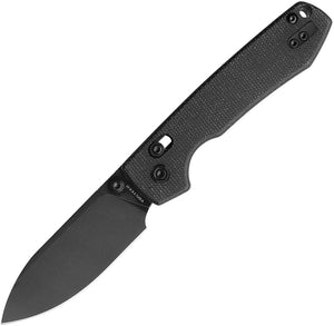 Vosteed Raccoon Crossbar Lock Black Micarta Folding 14C28N Knife RCCBVPMH