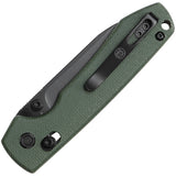 Vosteed Raccoon Crossbar Lock Green Micarta Folding 14C28N Pocket Knife RCCBVPMN