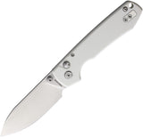 Vosteed Raccoon Button Lock White G10 Folding 14C28N Drop Pt Pocket Knife RCSVG6