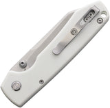 Vosteed Raccoon Button Lock White G10 Folding 14C28N Cleaver Pocket Knife RCVTGCW