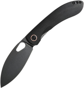 Vosteed Nightshade TH Linerlock Black Micarta Folding Nitro-V Knife THNPMK