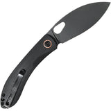 Vosteed Nightshade TH Linerlock Black Micarta Folding Nitro-V Knife THNPMK