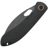 Vosteed Nightshade TH Linerlock Black Micarta Folding Nitro-V Knife THNPMK