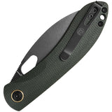 Vosteed Nightshade TH Linerlock Green Micarta Folding Nitro-V Knife THNPMN