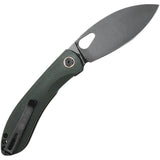 Vosteed Nightshade TH Linerlock Green Micarta Folding Nitro-V Knife THNPMN