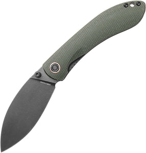 Vosteed Nightshade TS Linerlock Green Micarta Folding Nitro-V Knife TSNPMN