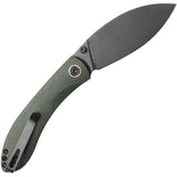 Vosteed Nightshade TS Linerlock Green Micarta Folding Nitro-V Knife TSNPMN