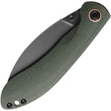 Vosteed Nightshade TS Linerlock Green Micarta Folding Nitro-V Knife TSNPMN