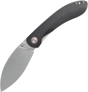 Vosteed Nightshade TS Linerlock Black Micarta Folding Nitro-V Knife TSNWMK