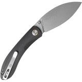 Vosteed Nightshade TS Linerlock Black Micarta Folding Nitro-V Knife TSNWMK