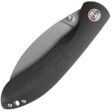 Vosteed Nightshade TS Linerlock Black Micarta Folding Nitro-V Knife TSNWMK