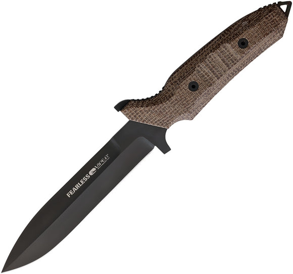 Viper Fearless Brown Micarta Sleipner Tool Steel Fixed Blade Knife 4020CM