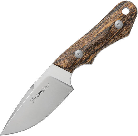 Viper Handy Brown Smooth Bocote MagnaCut Steel Fixed Blade Knife 4038BC