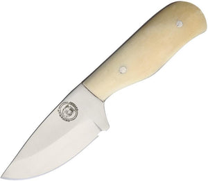 Frost Cutlery Chipaway Fixed Drop Pt Blade White Smooth Bone Handle Knife