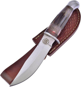 Frost Cutlery Chipaway Hunter Torch Bone Handle Fixed Satin Blade Knife