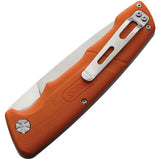 Walther HBF2 Linerlock Orange G10 Folding D2 Steel Drop Pt Pocket Knife 50863