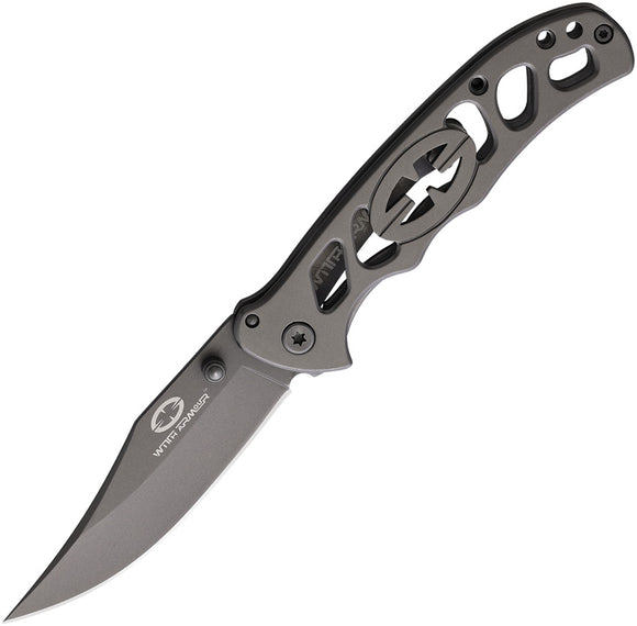 WithArmour Alligator Framelock Gray Stainless Folding 440 Pocket Knife 046GY