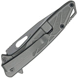 WithArmour Finches Linerlock Gray Stainless Folding 440C Pocket Knife 047GY