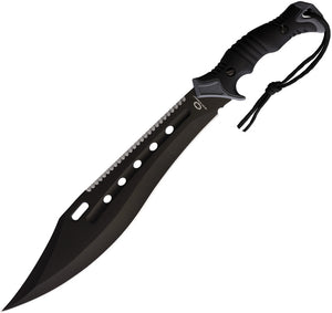 WithArmour Bombardier Gray Smooth Stainless Fixed Blade Machete 074BK