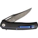 WithArmour Dro Linerlock Black Smooth G10 Folding D2 Pocket Knife 078BK