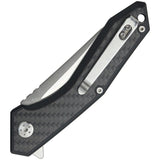 WithArmour Gent Framelock Carbon Fiber Folding D2 Pocket Knife 082CFG