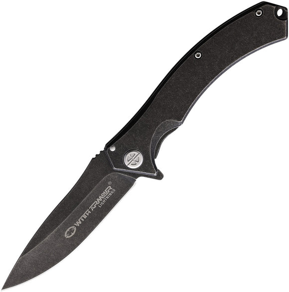 WithArmour Avalon Framelock Black Stainless Folding D2 Pocket Knife 086SS