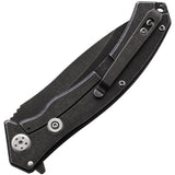 WithArmour Avalon Framelock Black Stainless Folding D2 Pocket Knife 086SS