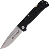 WithArmour Stone Lockback Black G10 Folding D2 Steel Pocket Knife 092BK