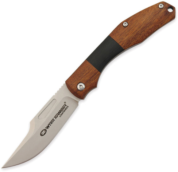 WithArmour Cliff Slip Joint Brown Pakkawood Folding D2 Pocket Knife 097BW