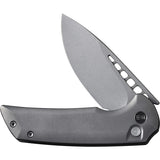 We Knife Mini Malice Pocket Knife Button Lock Gray Titanium Folding 20CV 054BL2