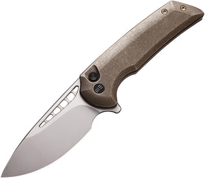 We Knife Mini Malice Pocket Knife Bronze Titanium Folding CPM-20CV Blade 054BL4