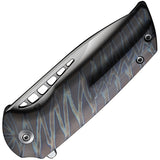 We Knife Mini Malice Button Lock Tiger Stripe Titanium Folding 20CV Knife 054BL6