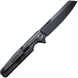 We Knife Reiver Framelock Pocket Knife Black Titanium Folding CPM-S35VN 160202