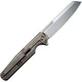 We Knife Reiver Framelock Pocket Knife Bronze Titanium Folding CPM-S35VN 160203