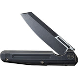 We Knife Reiver Framelock Knife Black & Bronze Titanium Folding CPM-S35VN 160205