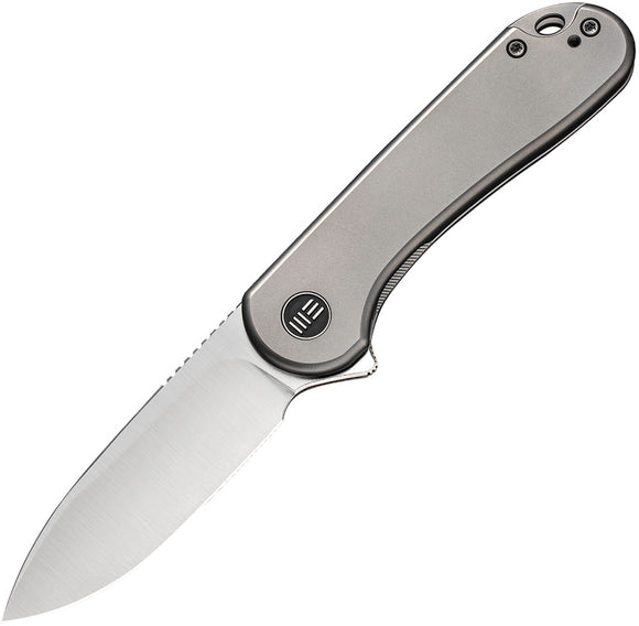 We Knife Elementum Framelock Gray Titanium Folding CPM-20CV Knife 18062X1