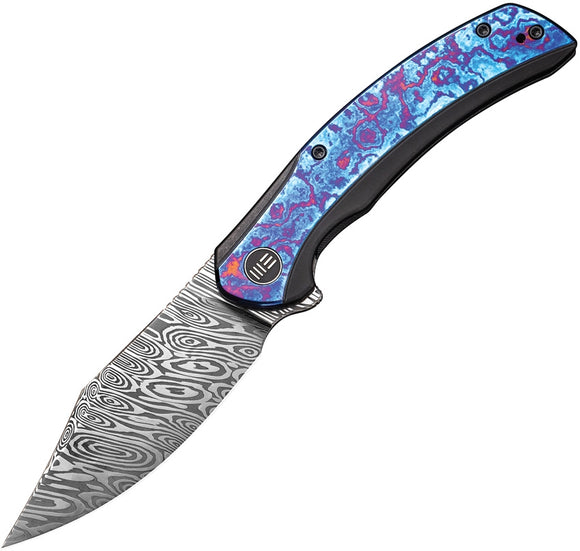 We Knife Co Ltd Snick Titanium +  Timascus Framelock CPMCV Folding Knife 19022fds1