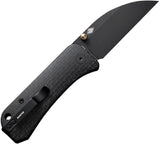 We Knife Banter Linerlock Black Micarta Folding S35VN Wharncliffe Knife 19068J1