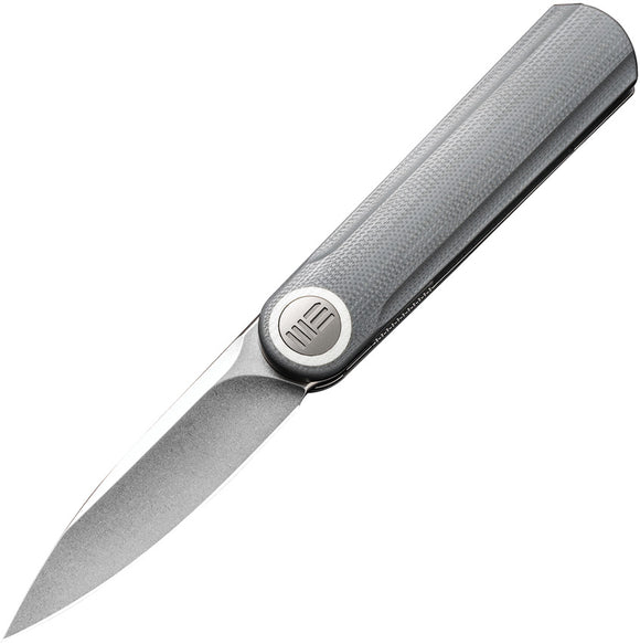 We Knife Eidolon Linerlock Gray G10 Folding CPM-20CV Drop Point Knife 19074AA