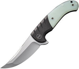 We Knife Curvaceous Framelock Jade G10/Titanium Folding CPM-20CV Knife 200123