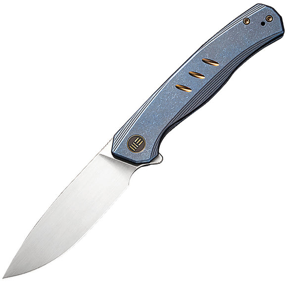 We Knife Seer Framelock LTD Blue Titanium Folding CPM-20CV Pocket Knife 200152